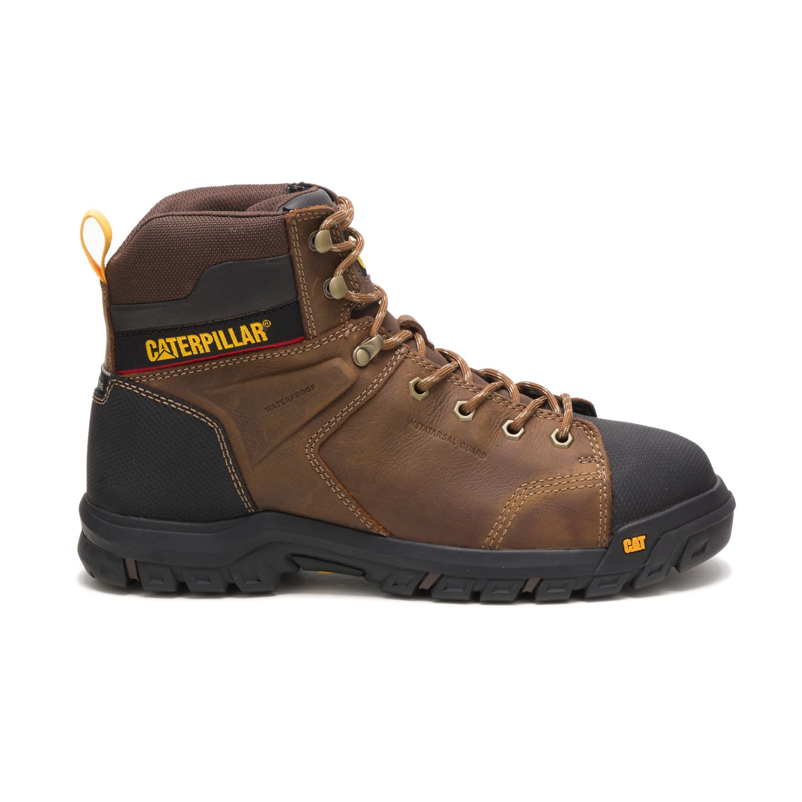 Caterpillar Men's Wellspring Waterproof Metatarsal Guard Steel Toe Steel Toe Boots Brown CAT-69301